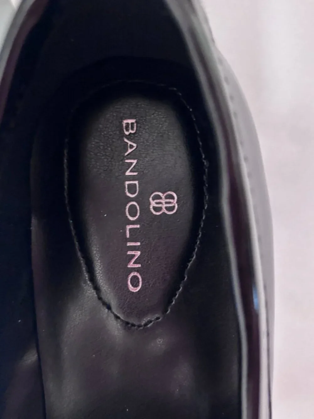 Bandolino Black Patent Rhinestone Loafers 8